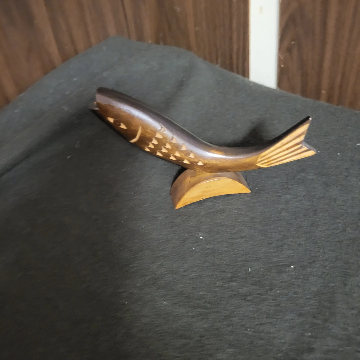Wooden Carved Fish Figurine
