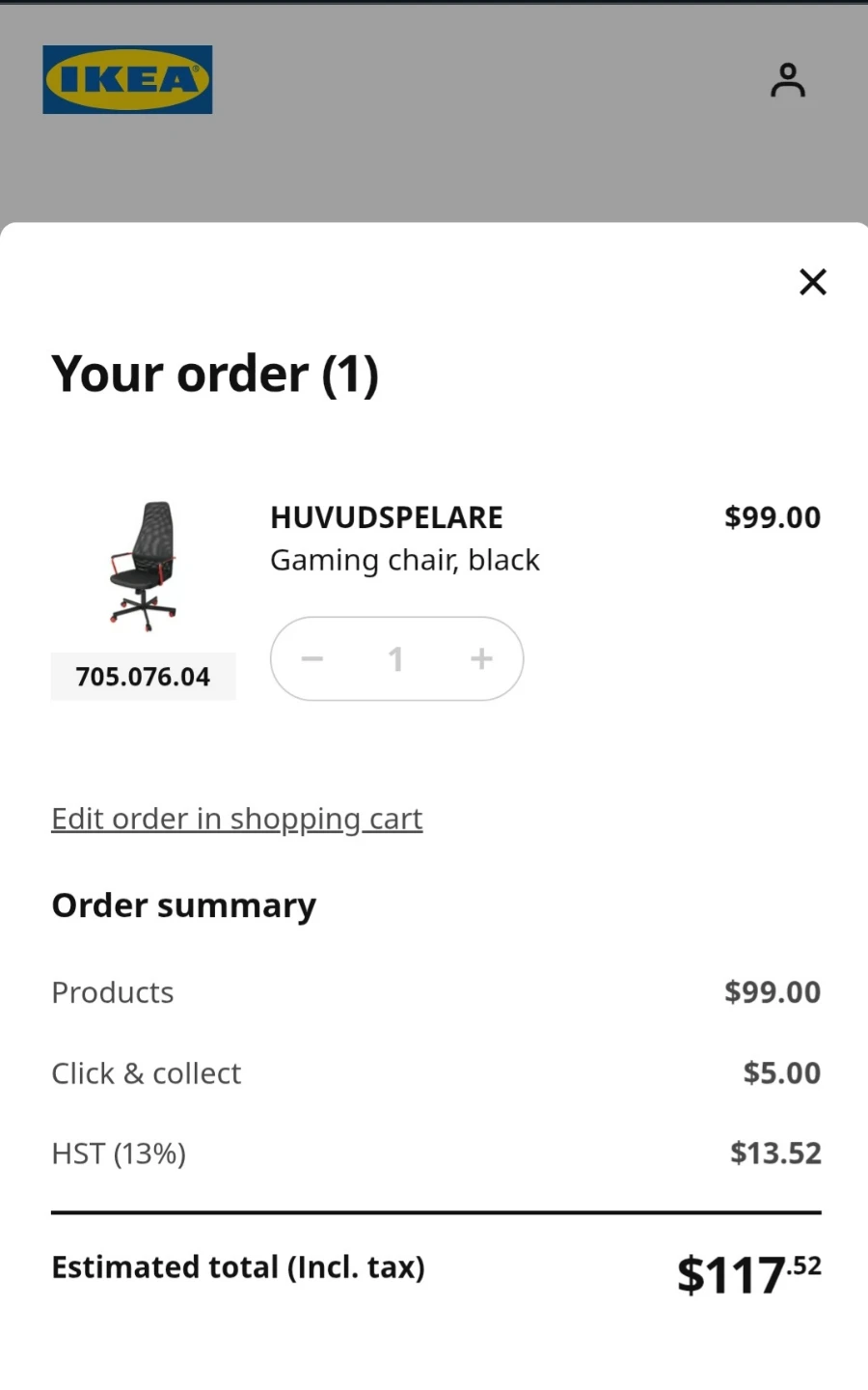 IKEA - HUVUDSPELARE Gaming chair, black - photo 2
