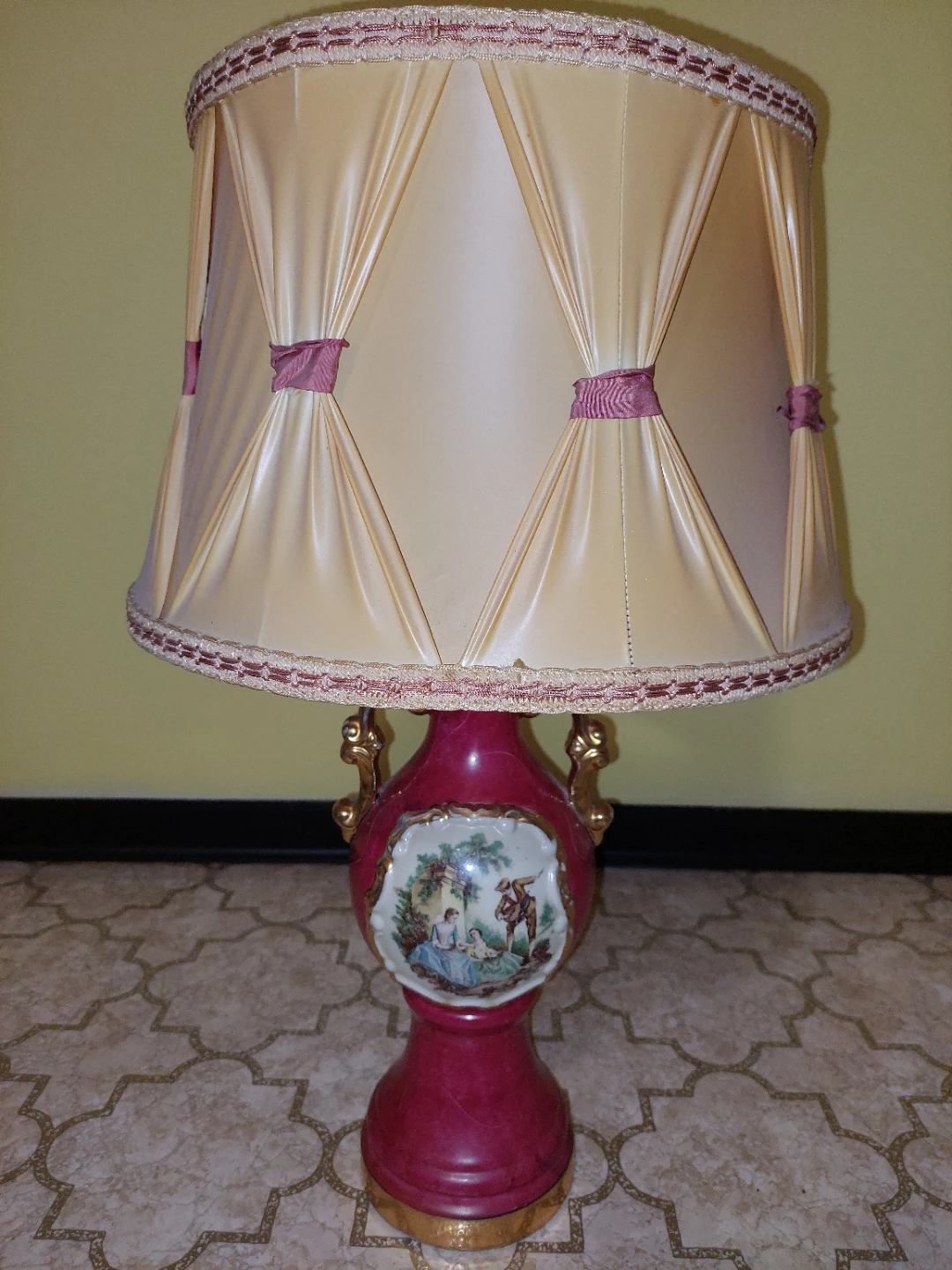 Unique Vintage Antique table lamp, circa 1950s