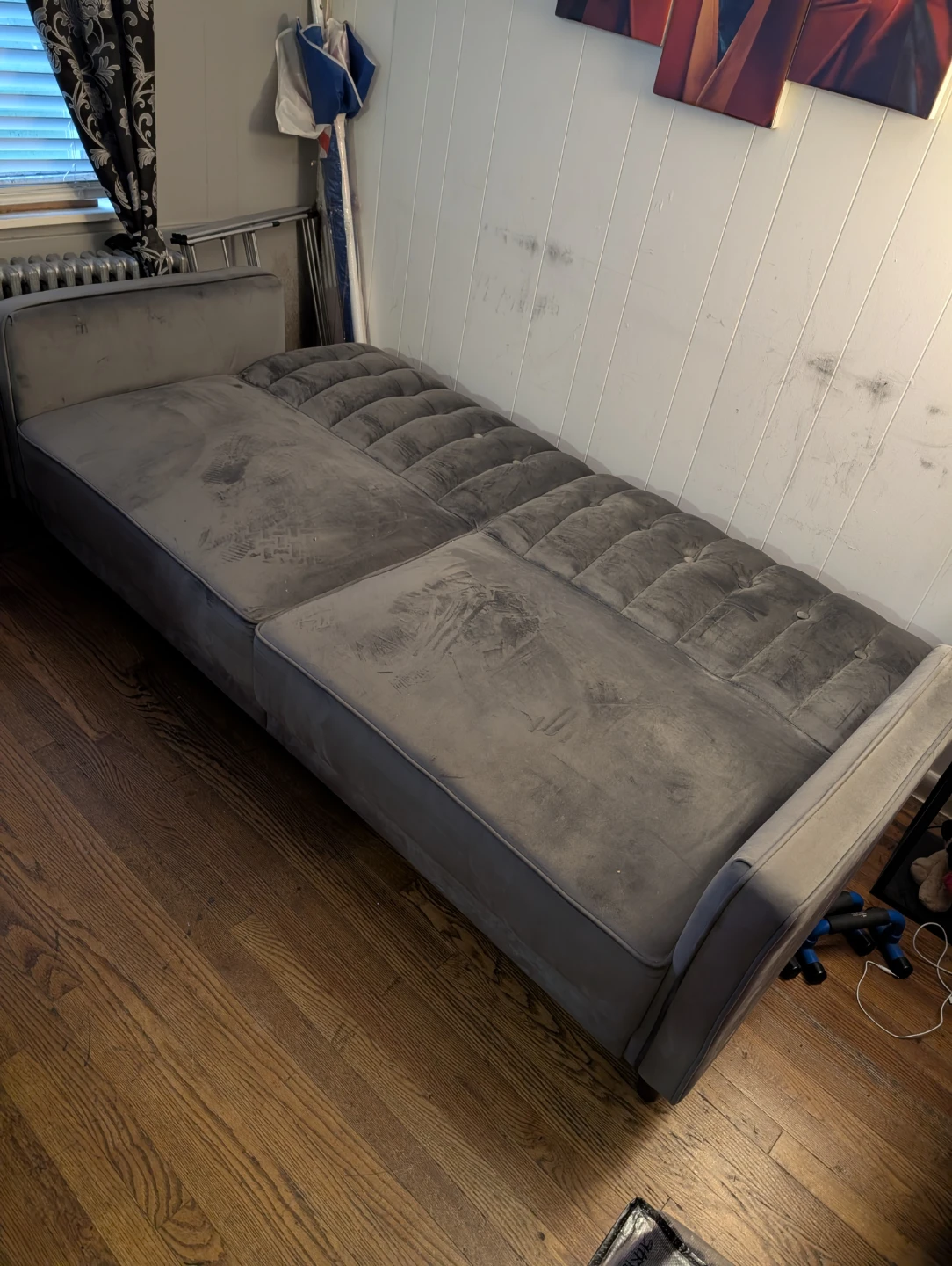 Grey Futon Sofa Bed - photo 3