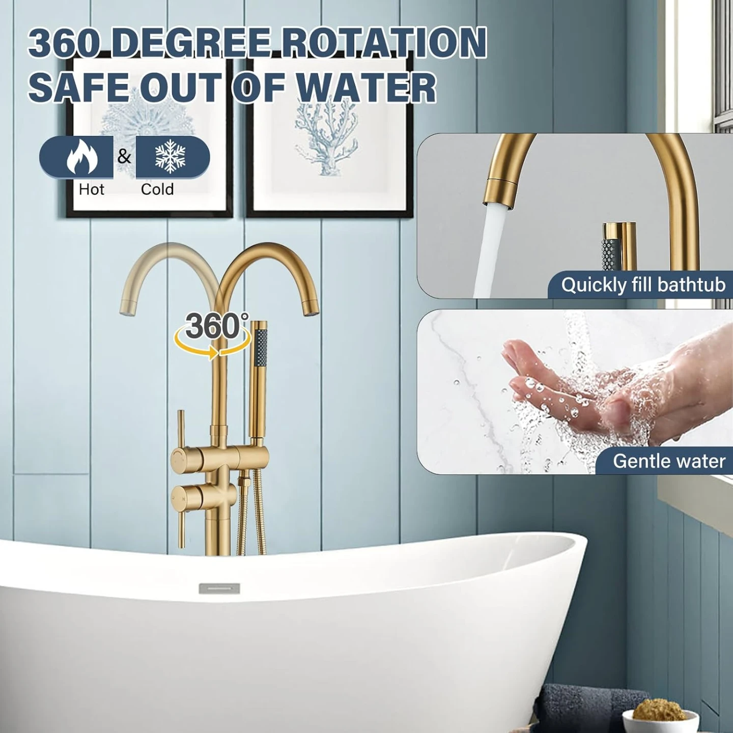 Floor Standing Bathtub Shower Faucet - photo 3