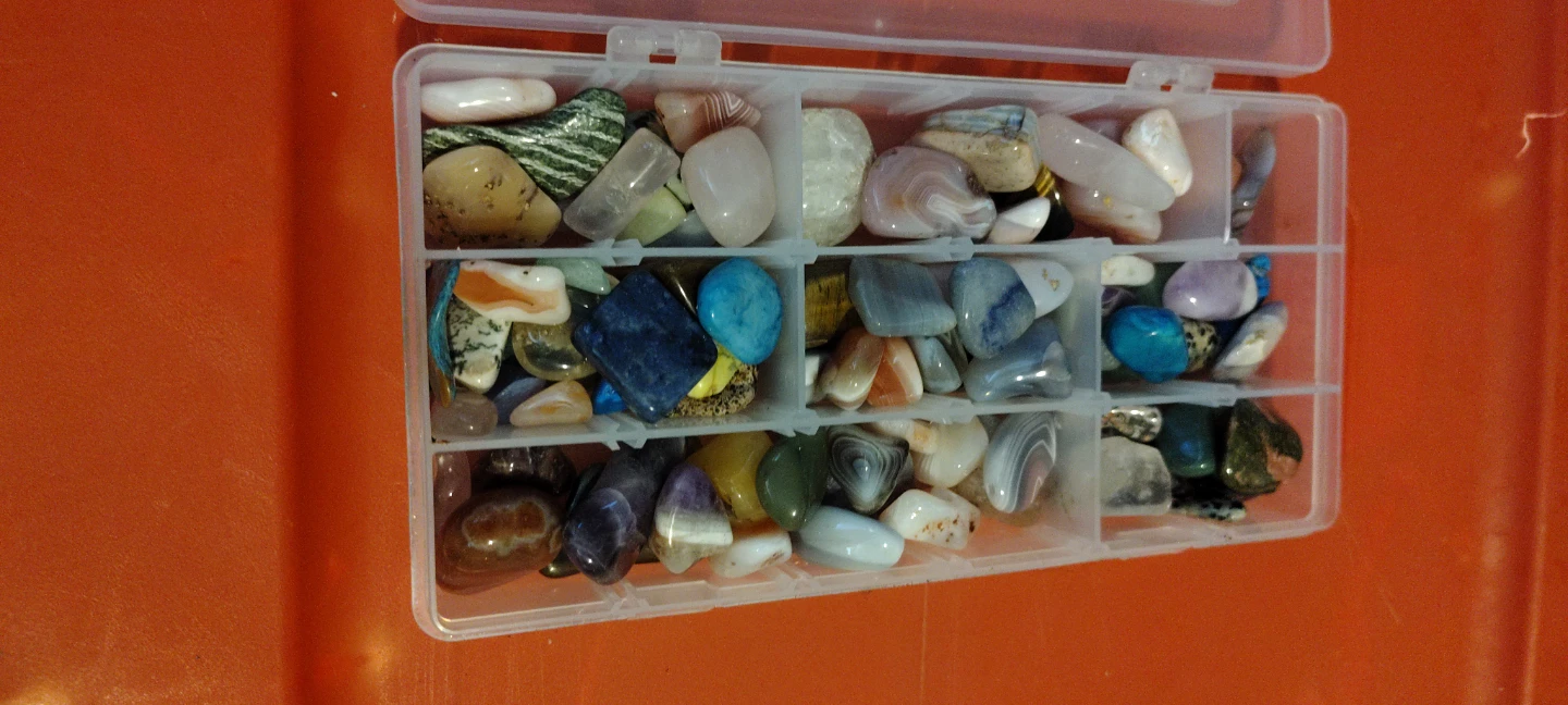 Assorted Tumbled Stones in Storage Box - photo 3