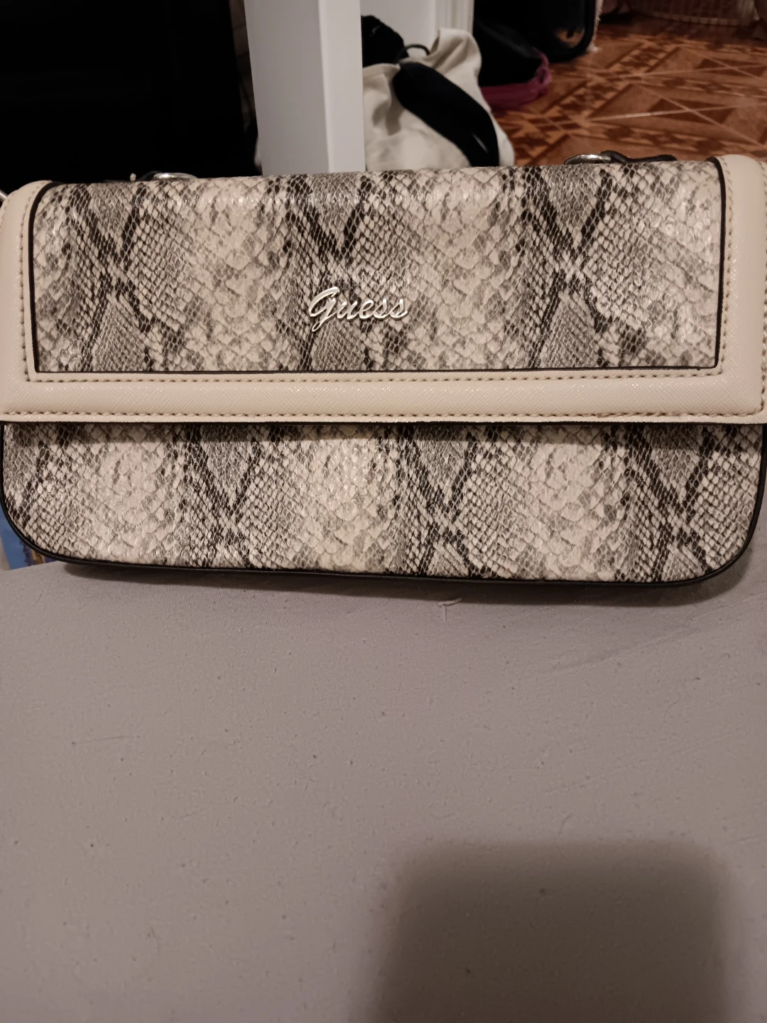 Guess Clutch with Snake Print