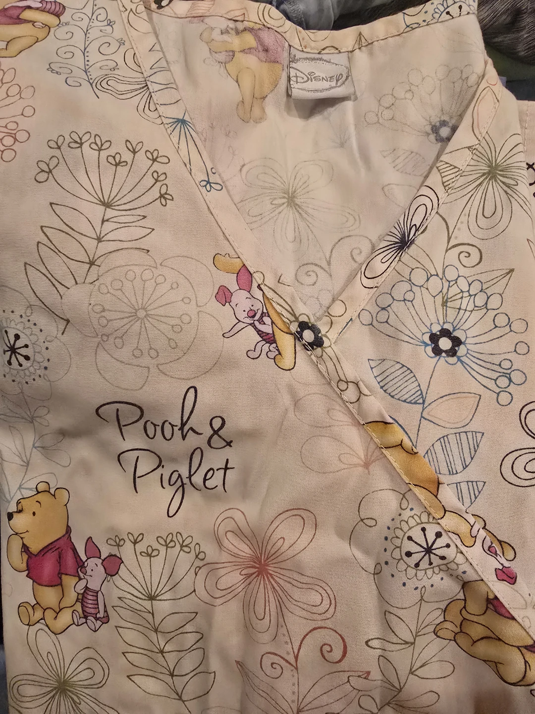 Disney Winnie the Pooh & Piglet Scrub Top