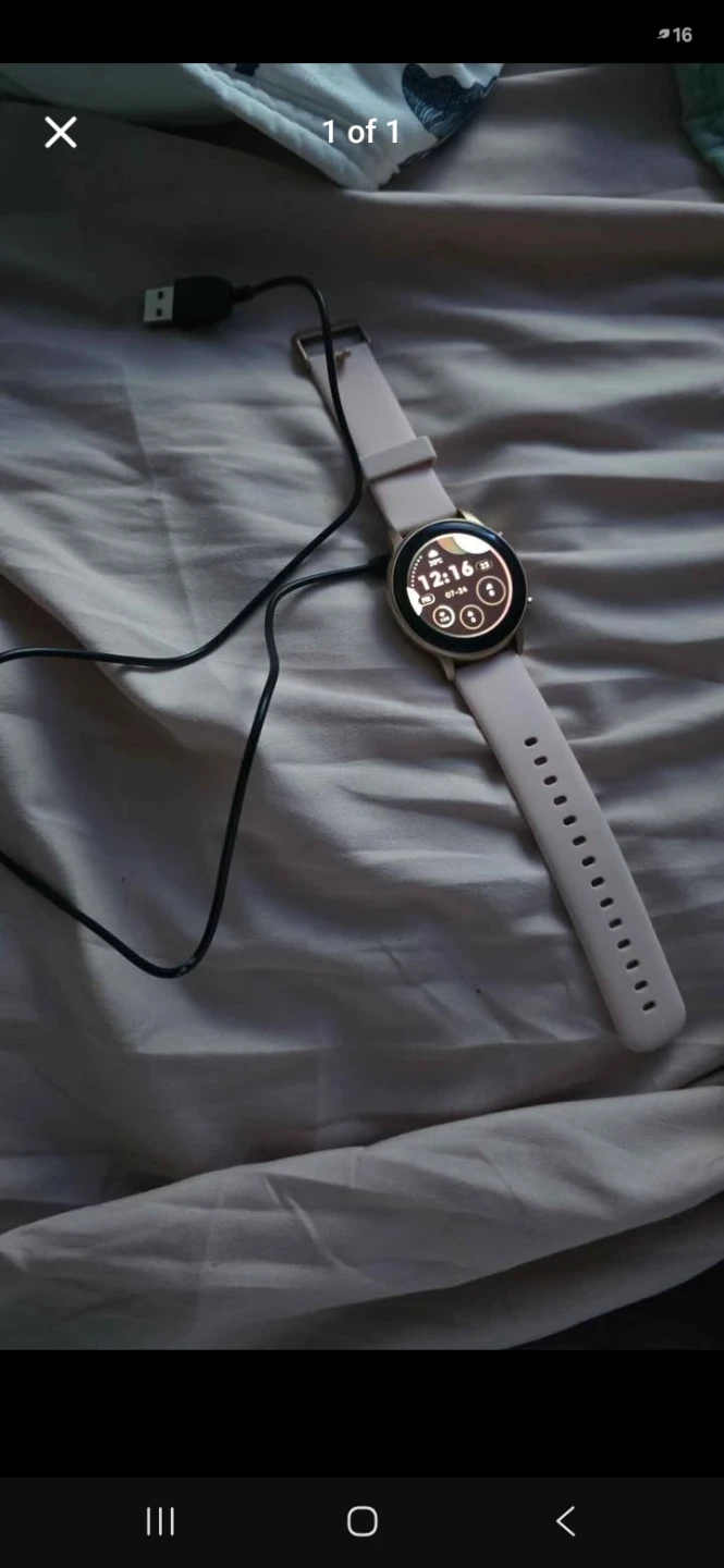 Pink Smartwatch with Charger