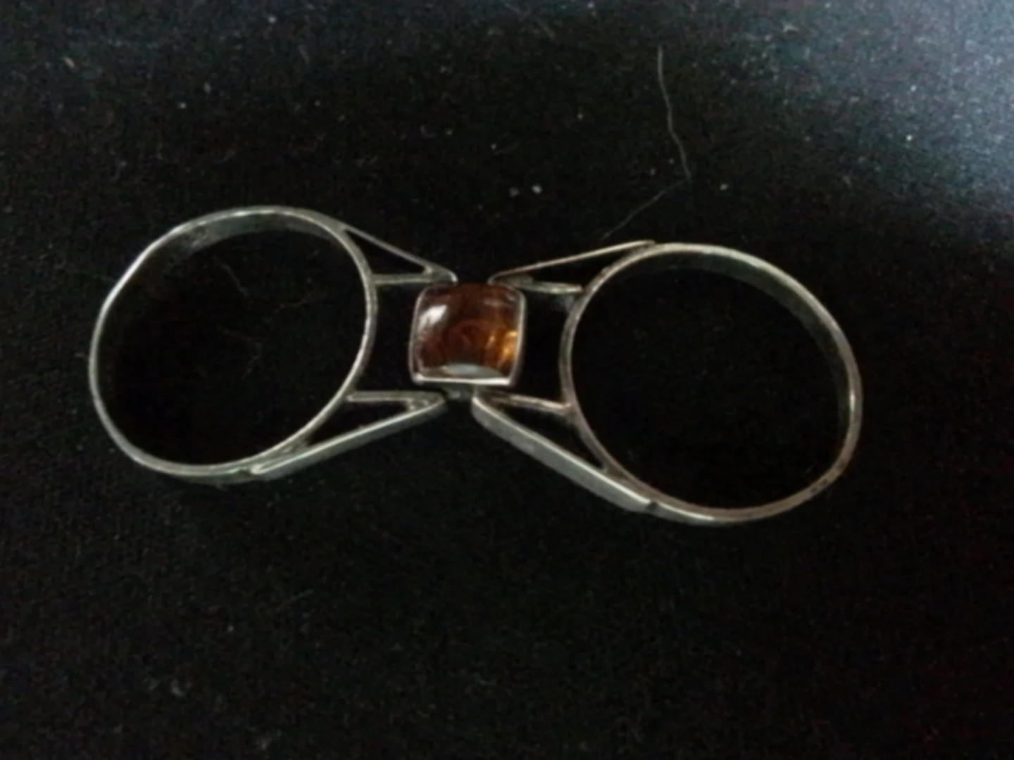 Vintage 925 Sterling Silver Modernist Interchangeable Ring Set - photo 3