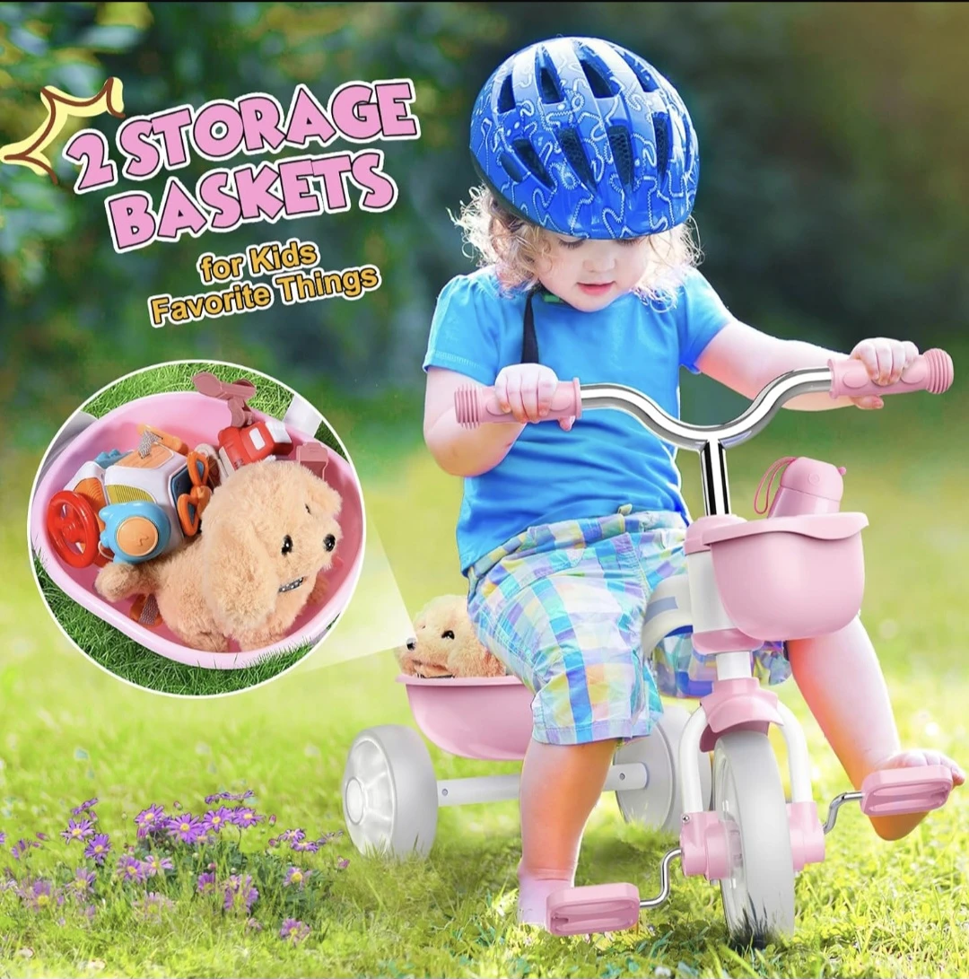 BNIB 5 in 1 Lighting Kids Tricycle Pink - photo 5
