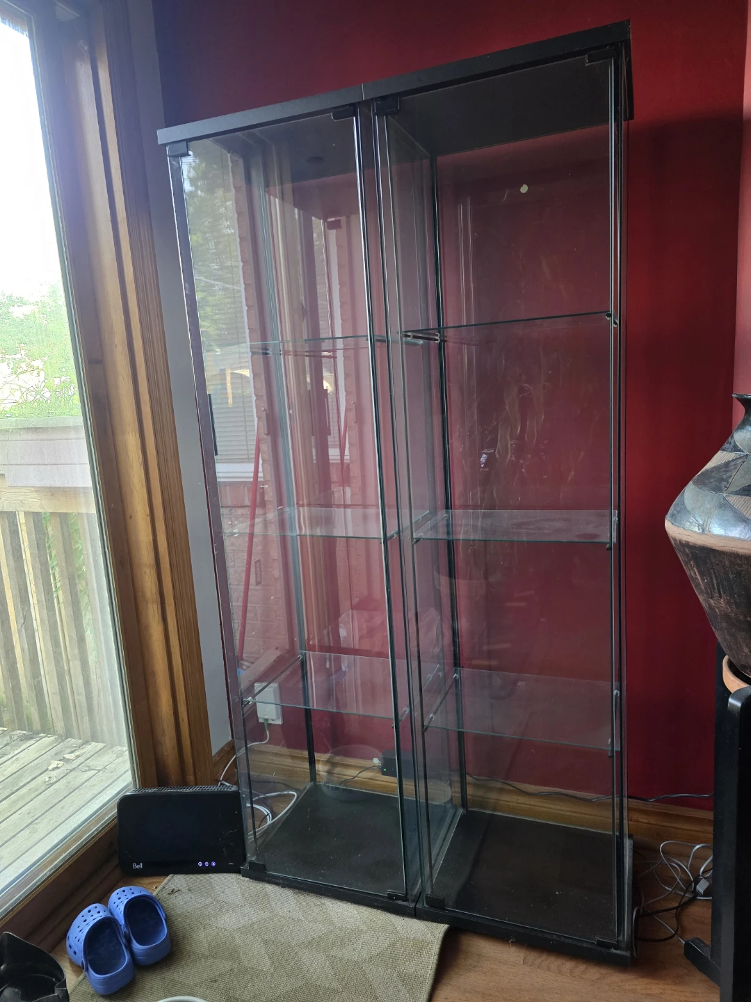 Two Glass Display Cabinet with Hinged Doors - photo 3