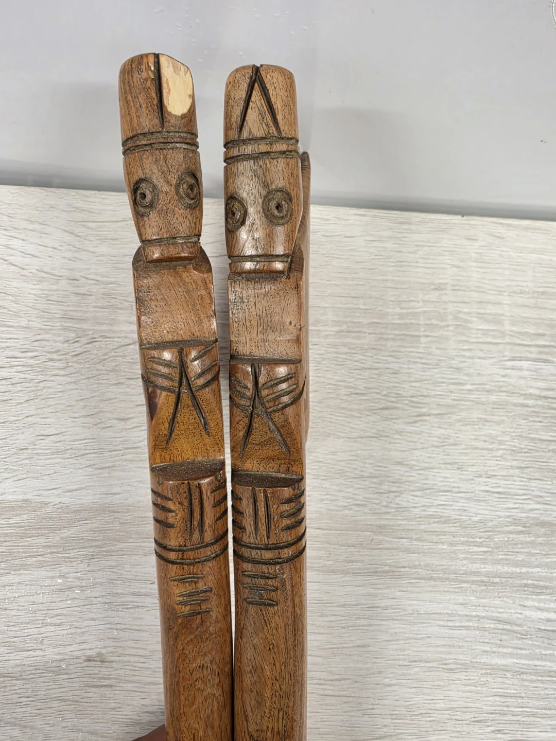 Carved Wooden Axe Figurines - Set of 2 - photo 4