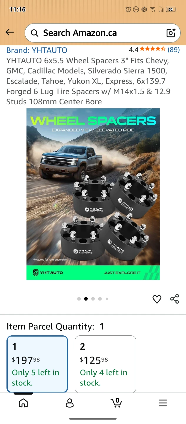 YHTAUTO Wheel Spacers - 3 inch, 6x5.5 Bolt Pattern - photo 5