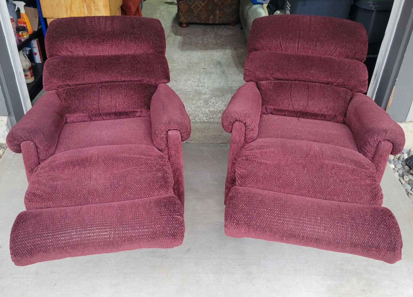 2x Burgundy LaZBoy Brand Rocker Recliners (FREE DELIVERY) - photo 5