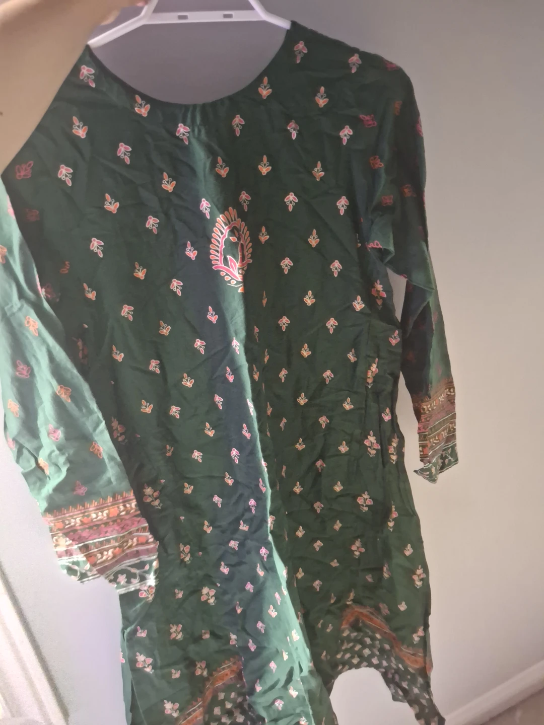 Green Embroidered Traditional Kurti/Kameez - photo 2