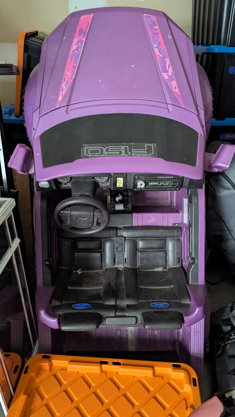 Purple Ford F-150 Ride-On Toy Car