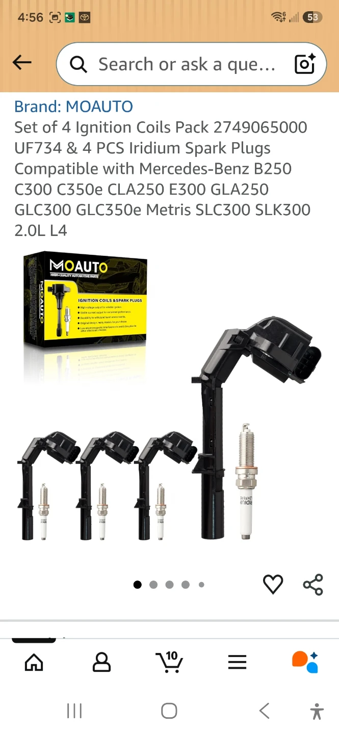 Brand: MOAUTO Set of Pack Spark Plugs Mercedes-Benz