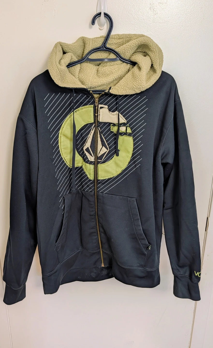 Volcom Sherpa Lined Zip-Up Hoodie - Men's Large