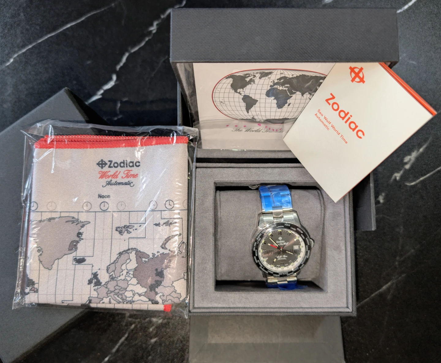 Zodiac Super Sea Wolf World Time Automatic Watch limited Edition - photo 2