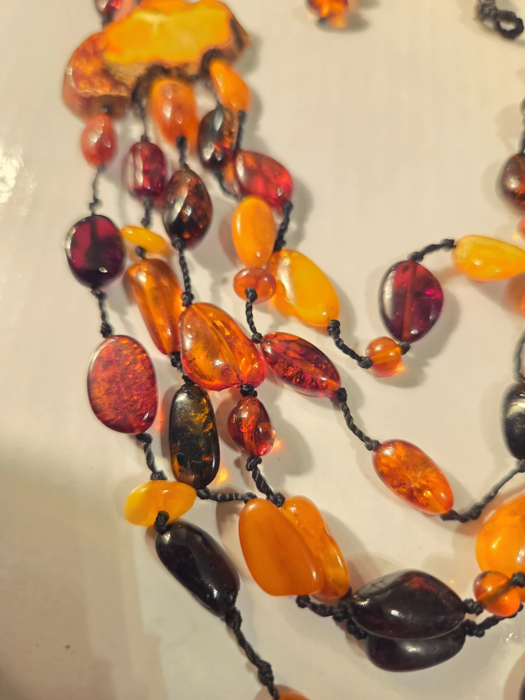 Multi-Strand Amber stones Beaded Necklace - photo 2