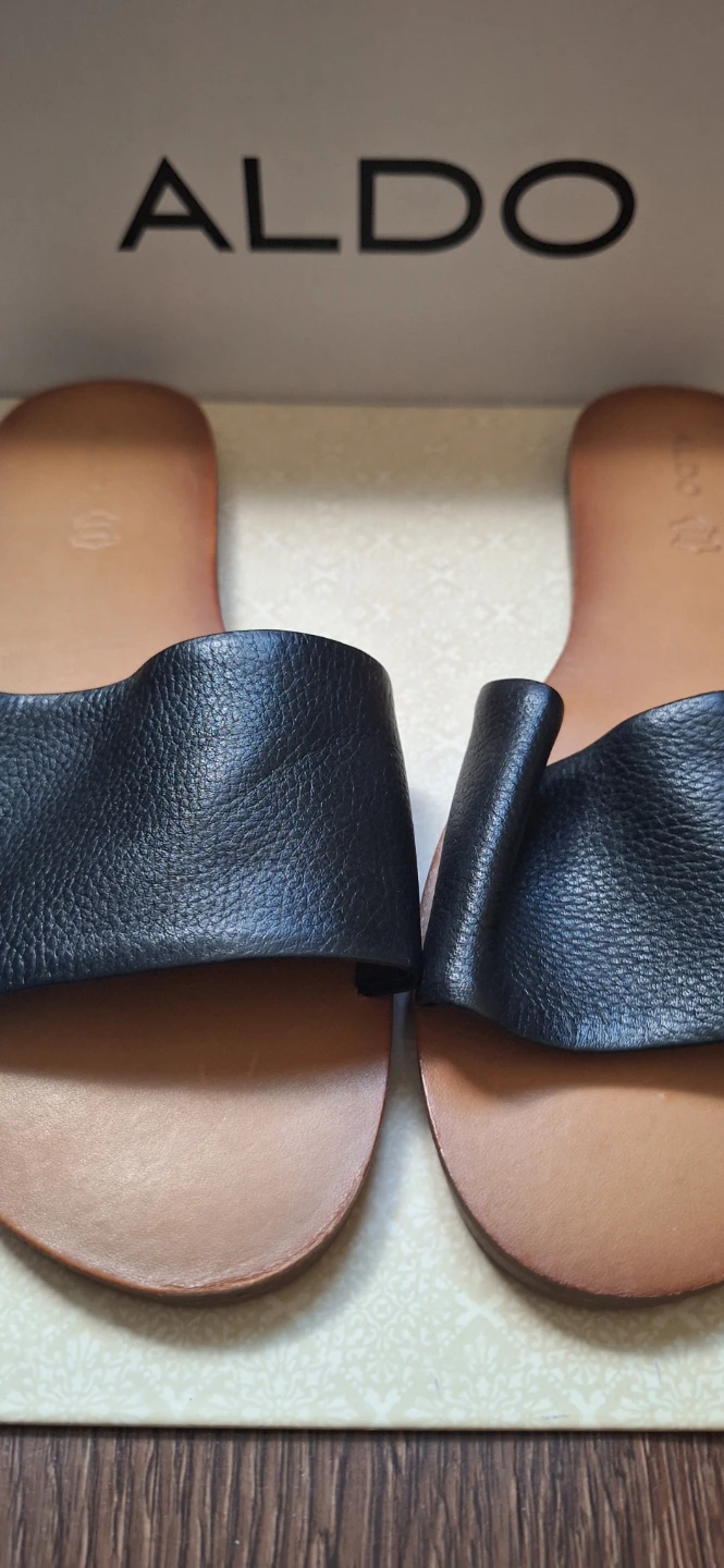 ALDO Black Slide Sandals