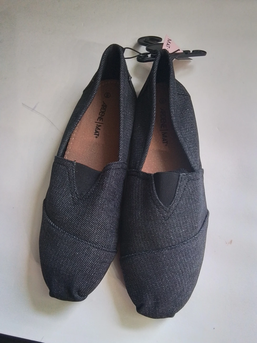 Ardene Mat+ Women's Black Denim Espadrille Flats