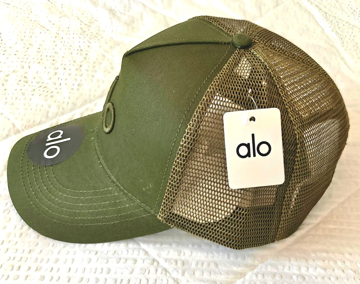 Alo Yoga Unisex Trucker Hat - New - Olive Green