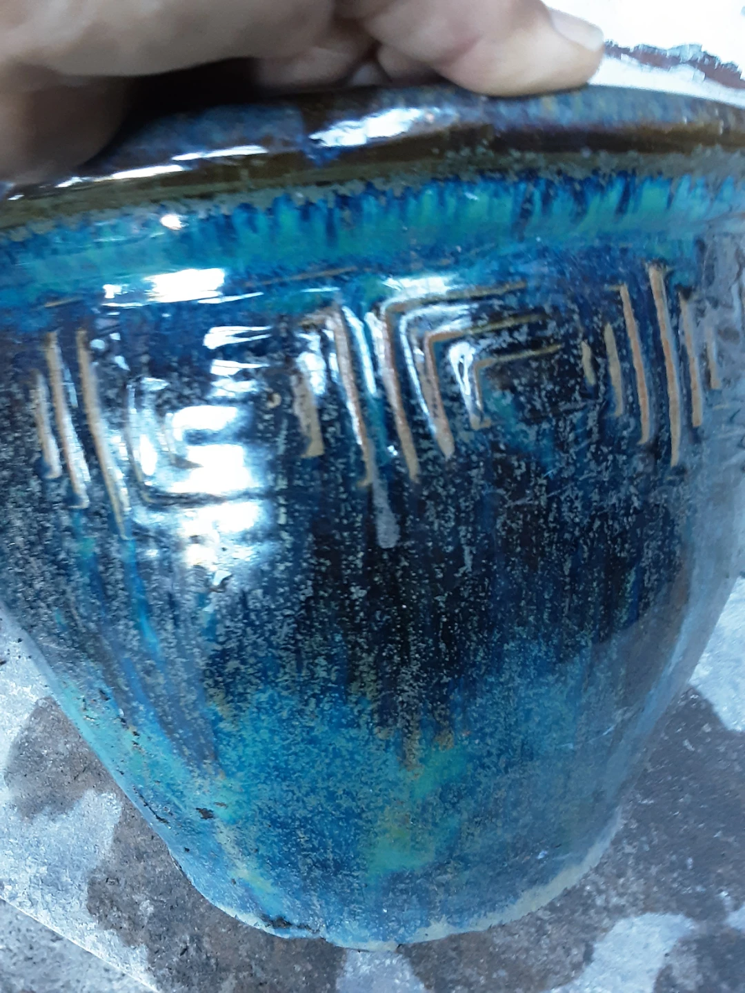 Glazed Ceramic Planter Pot 9 inch - photo 4