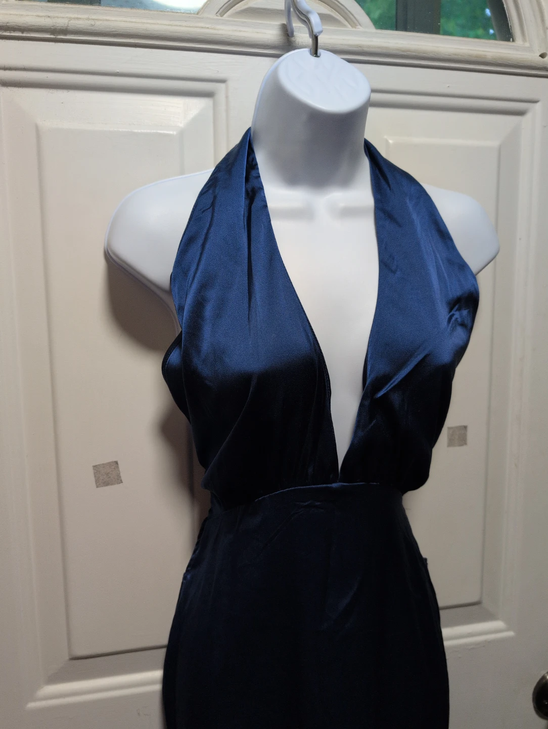 Navy Blue Halter Maxi Dress - photo 2