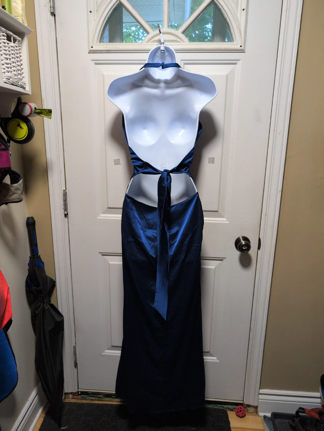 Navy Blue Halter Maxi Dress - photo 3
