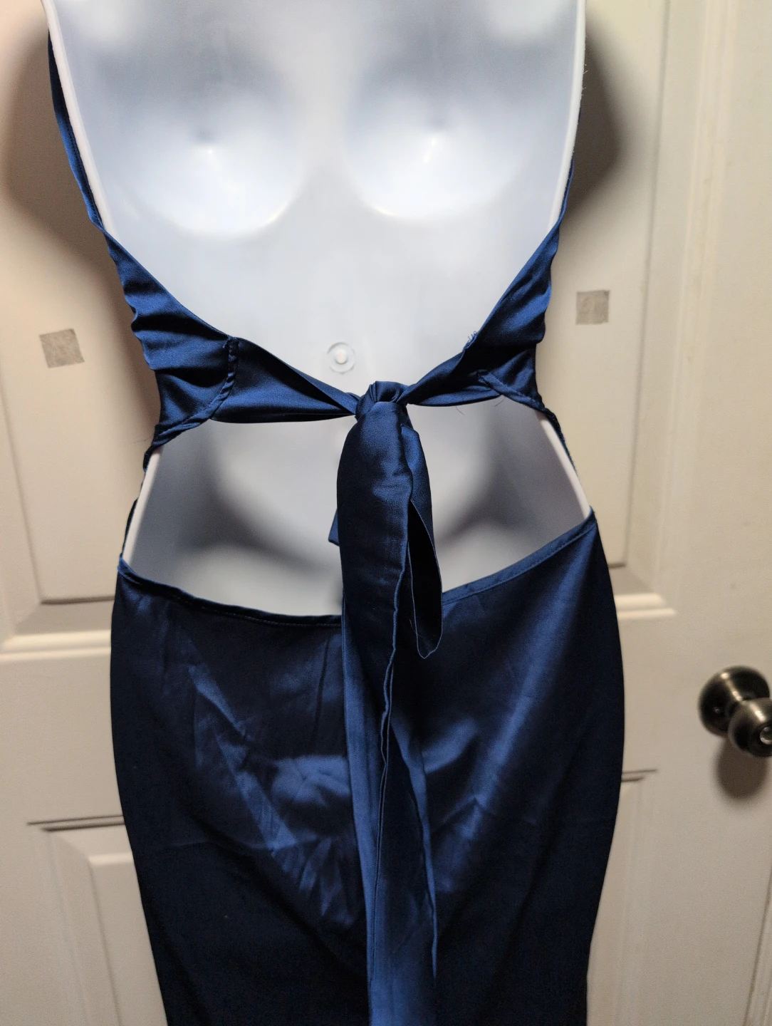 Navy Blue Halter Maxi Dress - photo 4