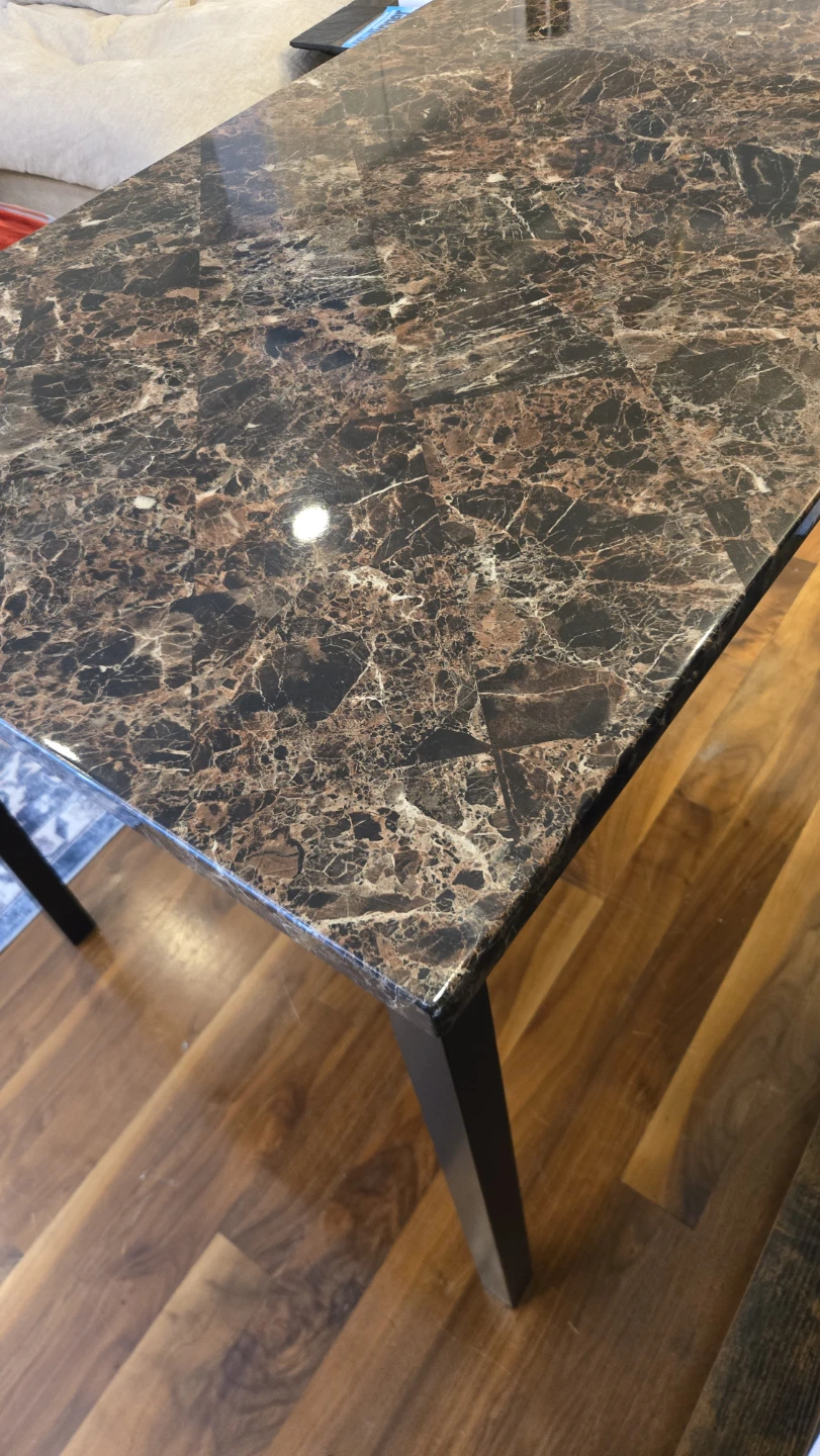 Dining wood Table Marble imitation, lightweight alu construction - photo 2