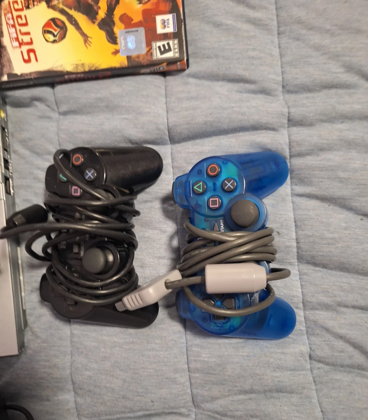PlayStation 2 Console with FIFA Street 2 and Controllers - photo 2