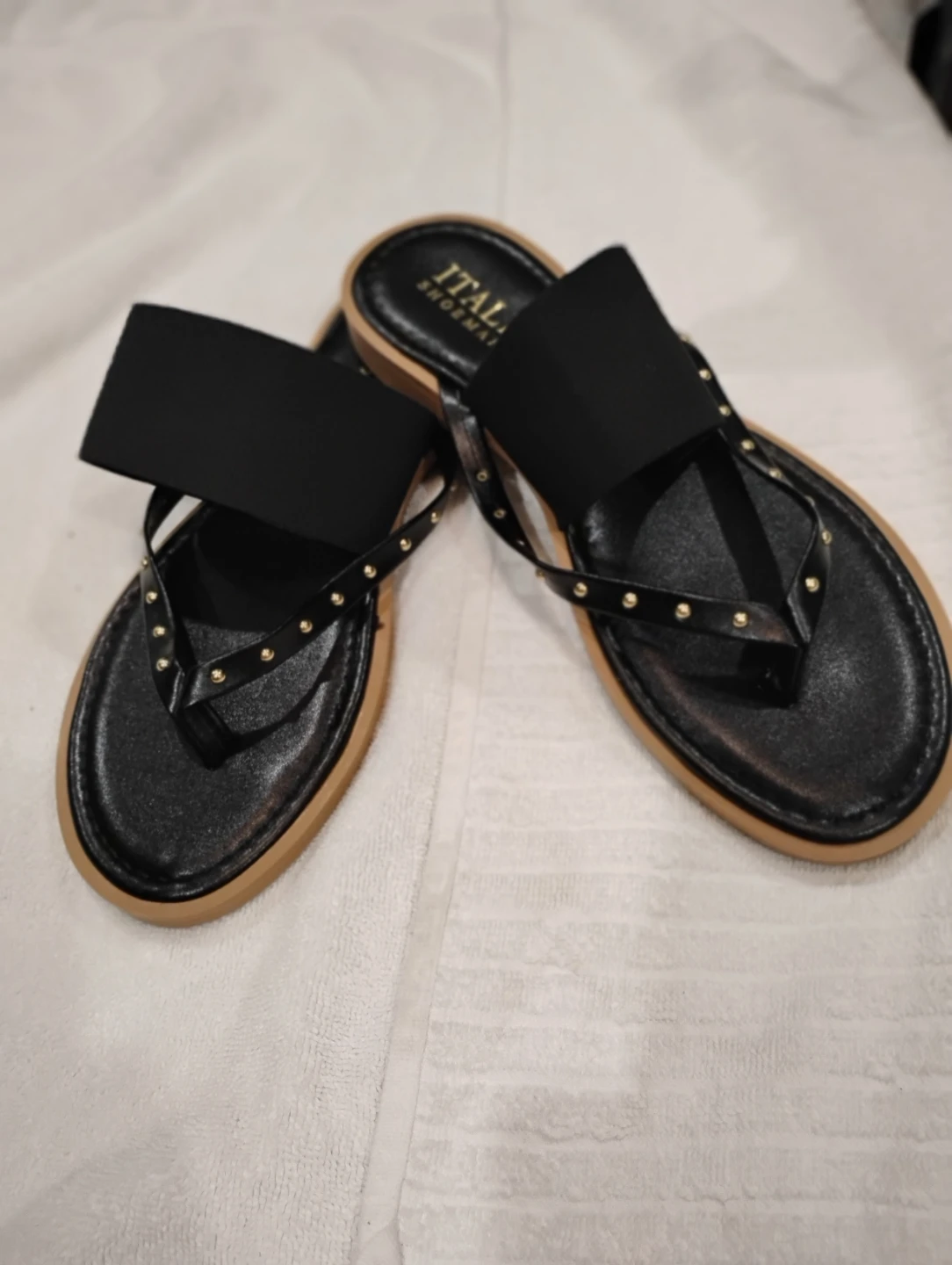 Italian Shoemakers Black Studded Sandals - photo 2