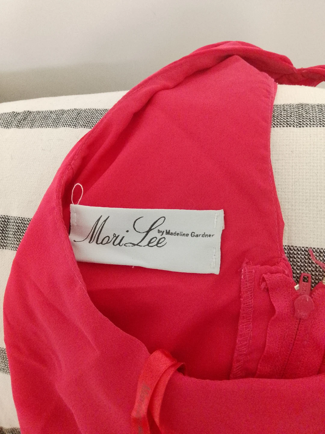 Mori Lee by Madeline Gardner Red Halter Neck Dress - photo 2