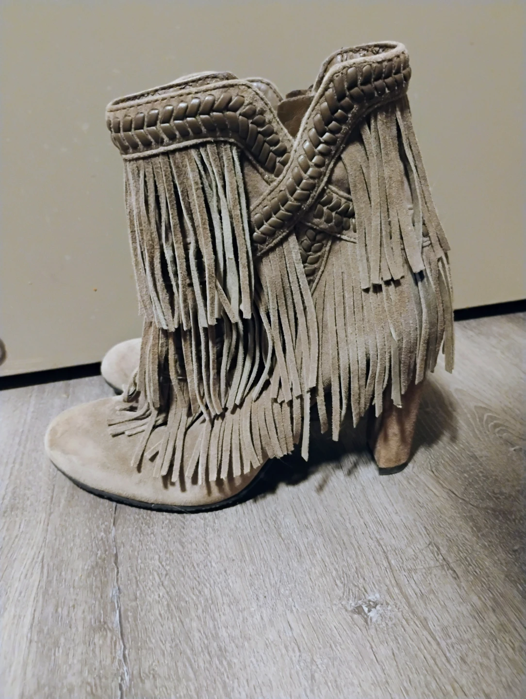 Sam Edelman Fringe Ankle Boots