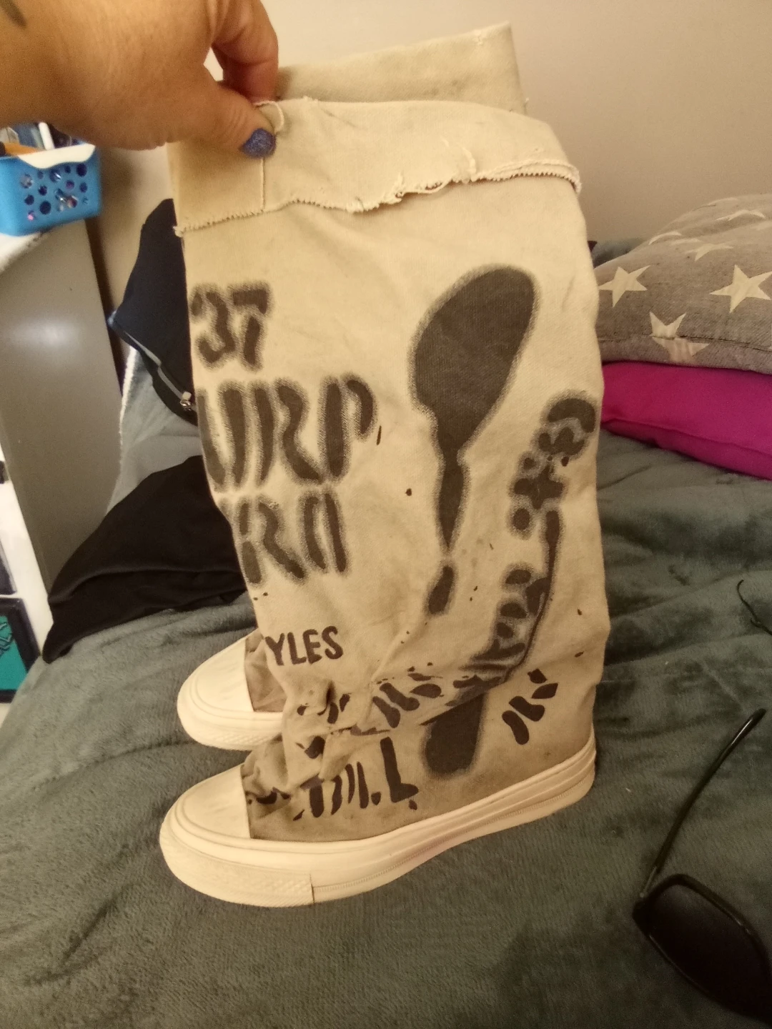 Canvas High-Top Wedge Boots - photo 2