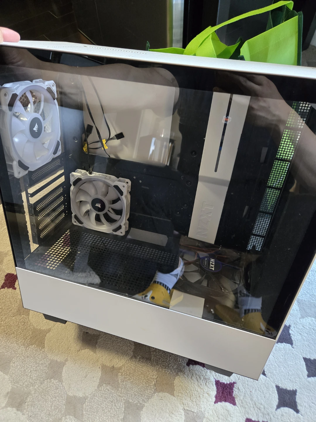 NZXT PC Computer Case. With white fans