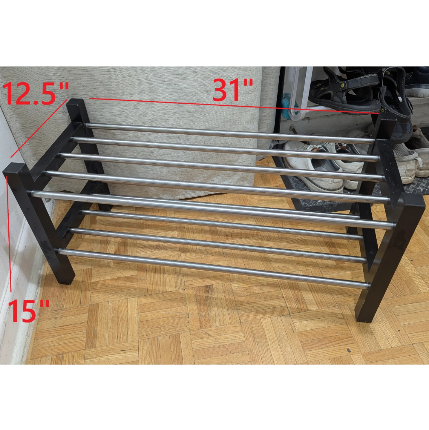 IKEA 2-Tier Floor Shoe Rack. Storage Organizer Stand Shelf Rack