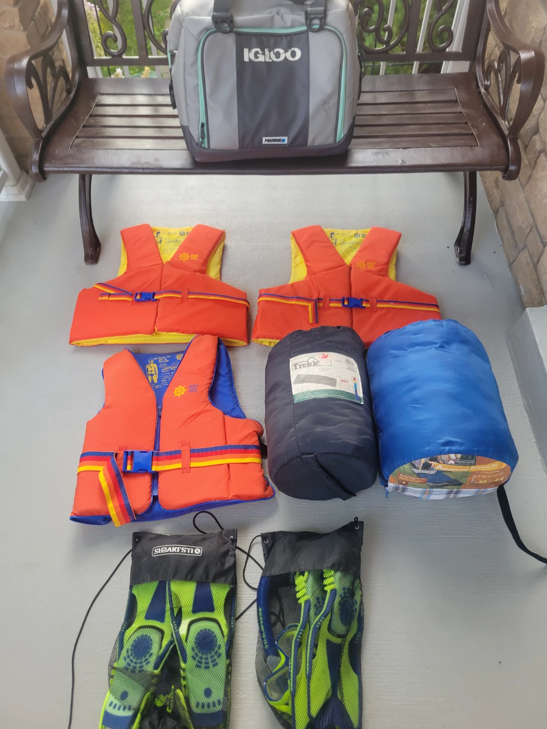 Igloo Cooler, Camping Gear, pumps, Water Slide, fishing