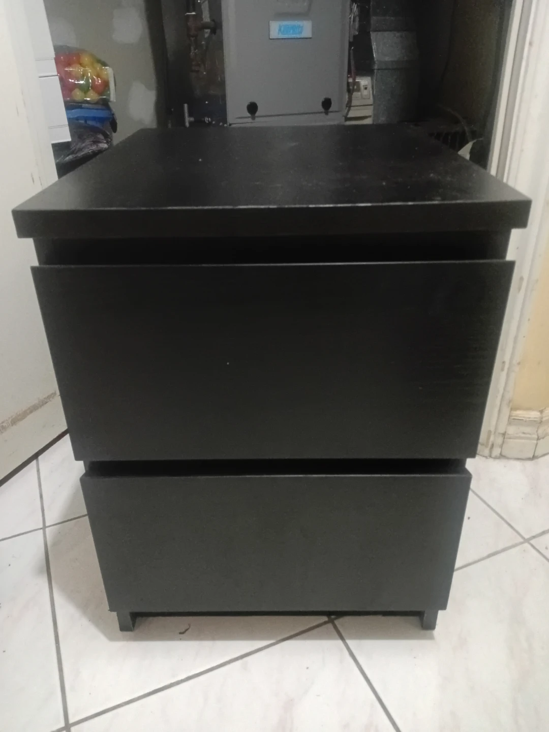 Black 2-Drawer Storage Cabinet - photo 2