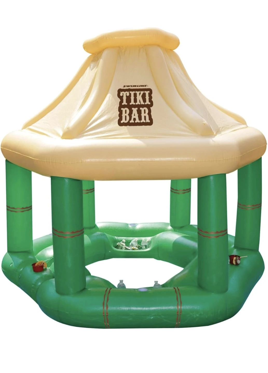 New Swimline Floating Tiki Bar Pool Float - Green - photo 2