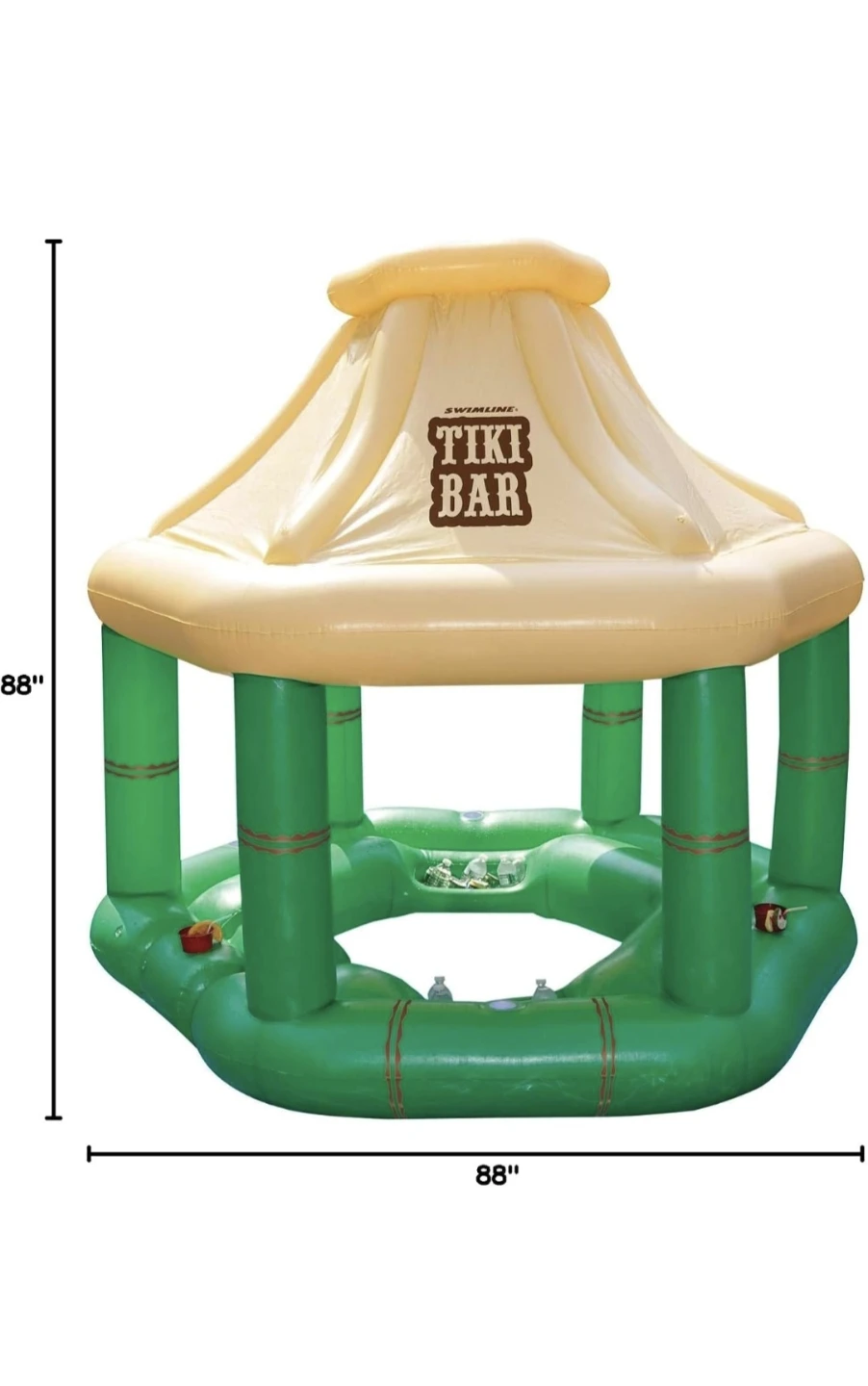 New Swimline Floating Tiki Bar Pool Float - Green - photo 3