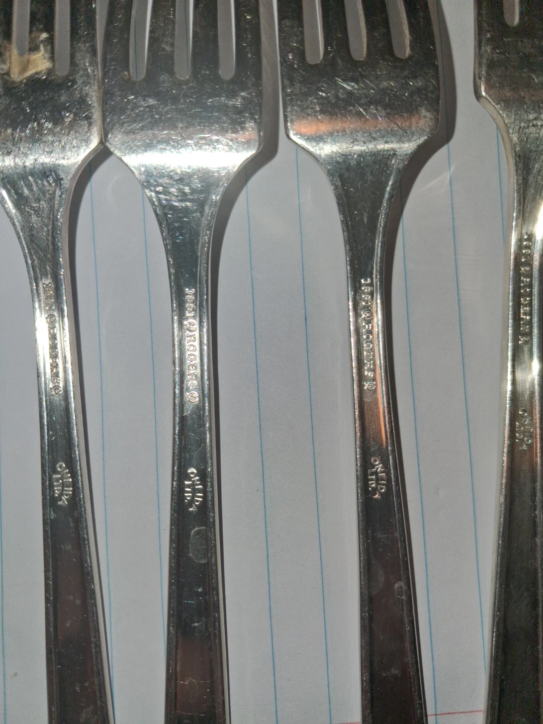 8x Silver Forks - 1891 Rogers R - photo 5