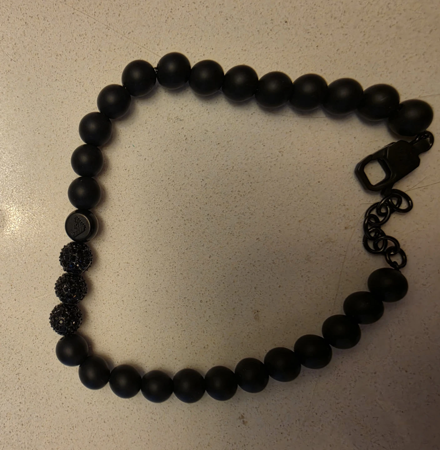 Emporio Armani Black Beaded Bracelet - photo 2