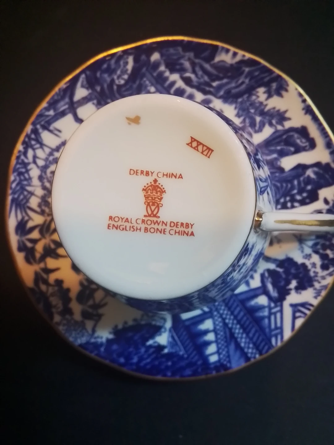Vintage Royal Crown Derby Blue Mikado After-Dinner Demitasse Set - photo 4
