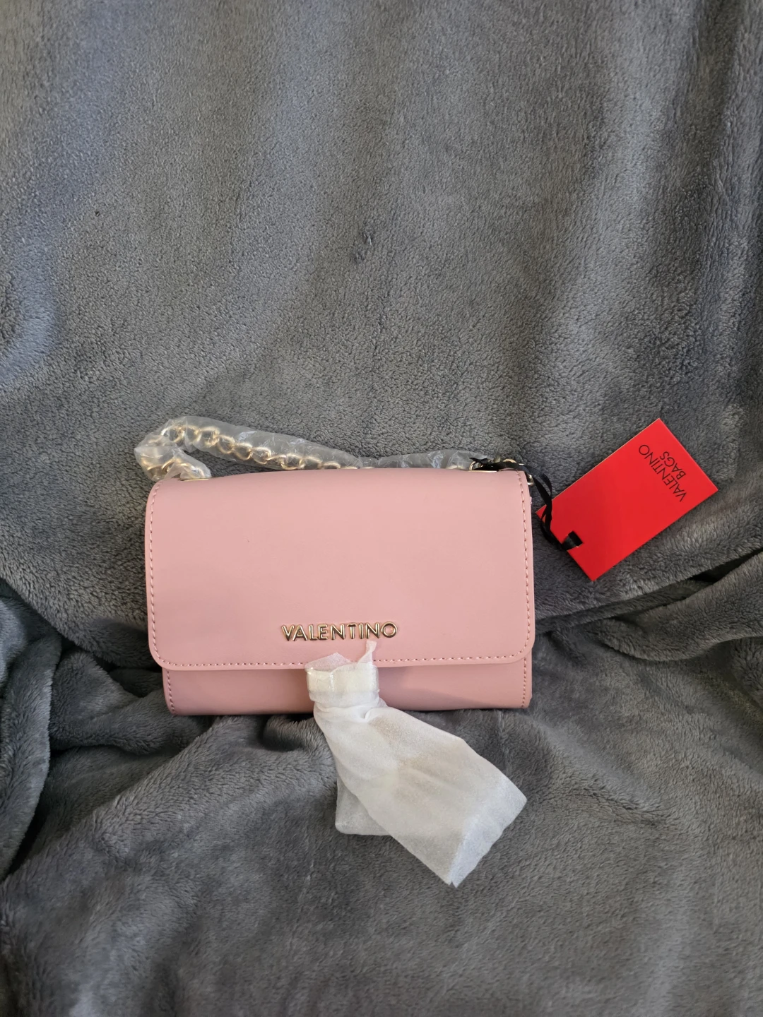 Pink Valentino Bag with Gold Chain mini bag