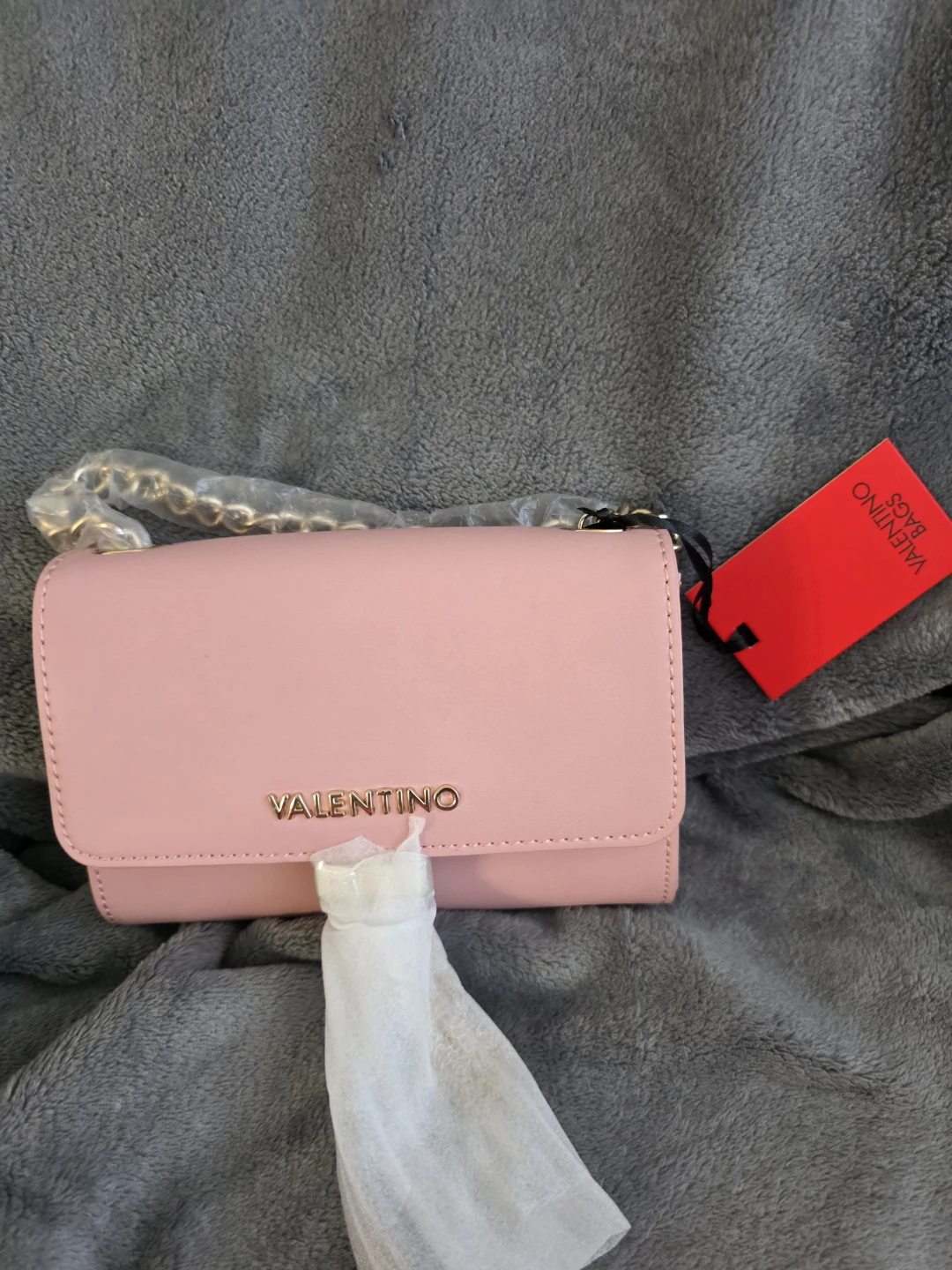 Pink Valentino Bag with Gold Chain mini bag - photo 2