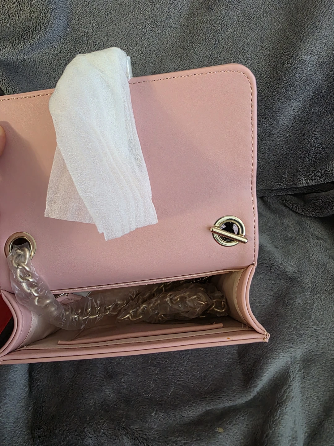 Pink Valentino Bag with Gold Chain mini bag - photo 4