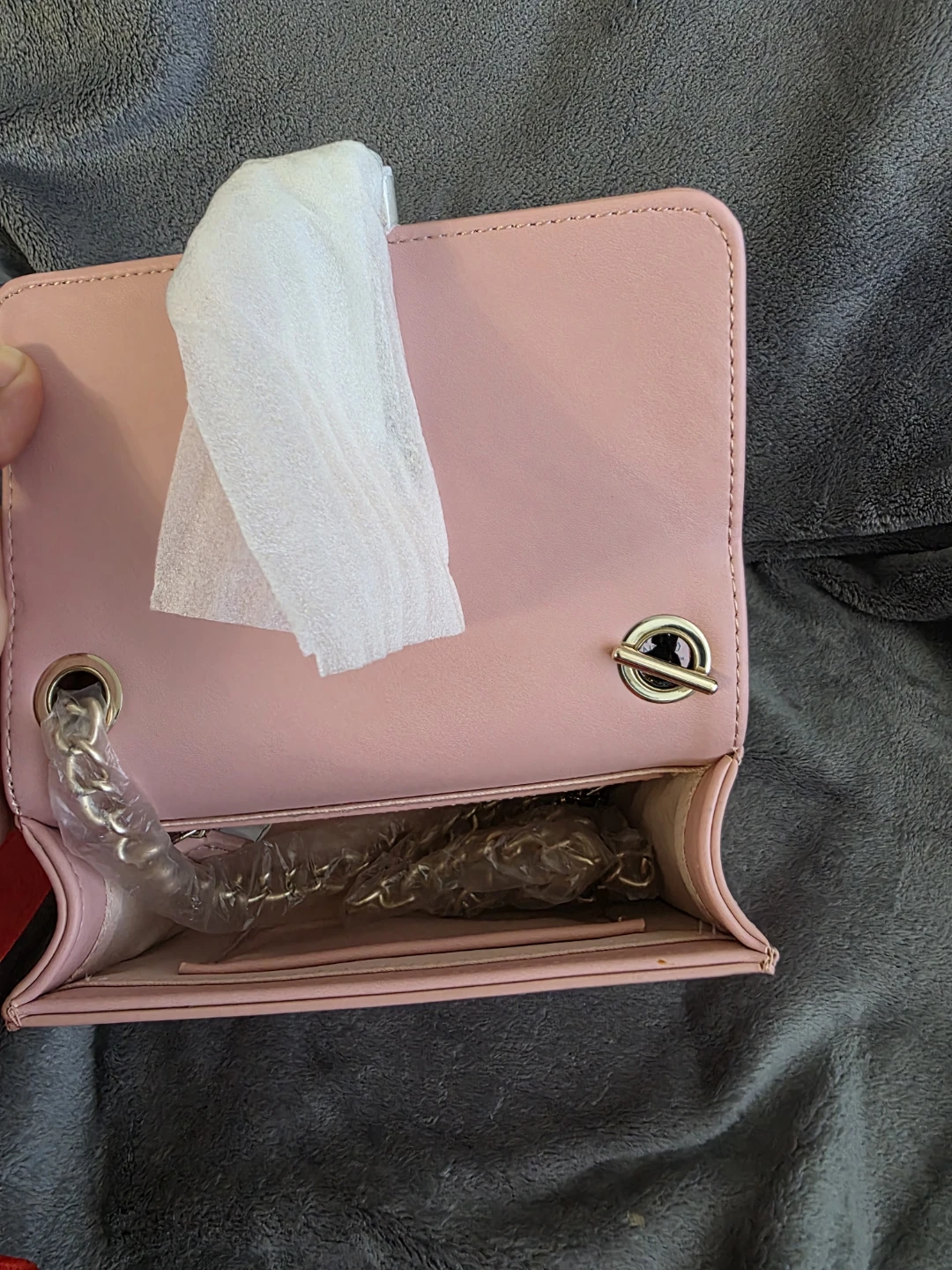 Pink Valentino Bag with Gold Chain mini bag - photo 5