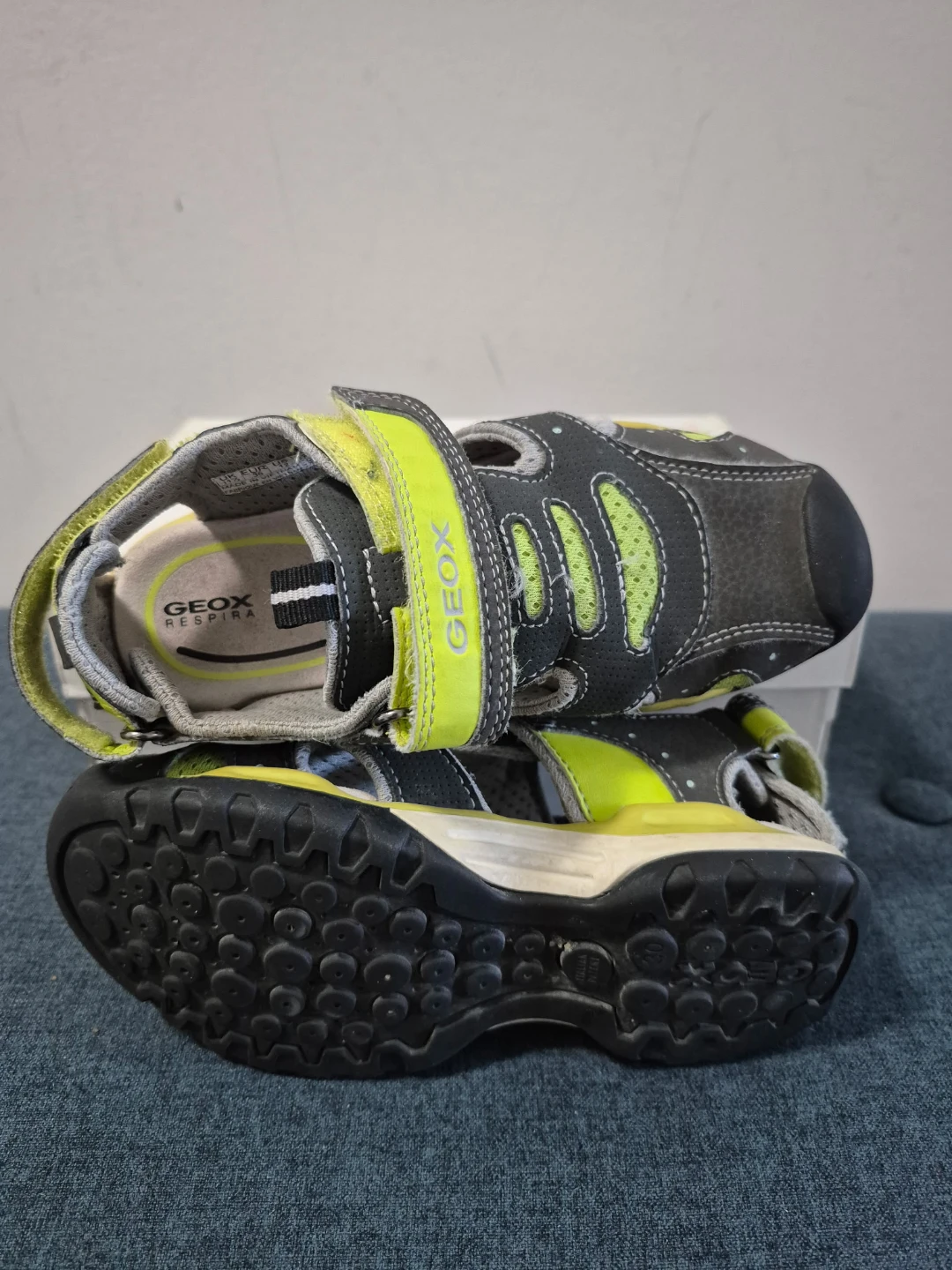 Geox Respira Boy's Sandals Grey/Yellow - photo 2