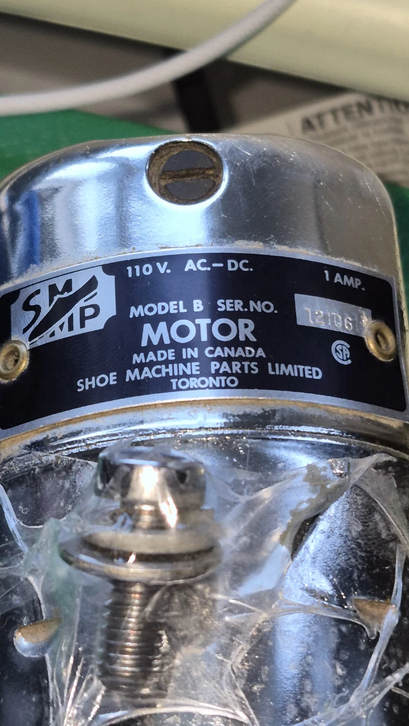 SM Motor Model B Shoe Machine Parts Limited Toronto