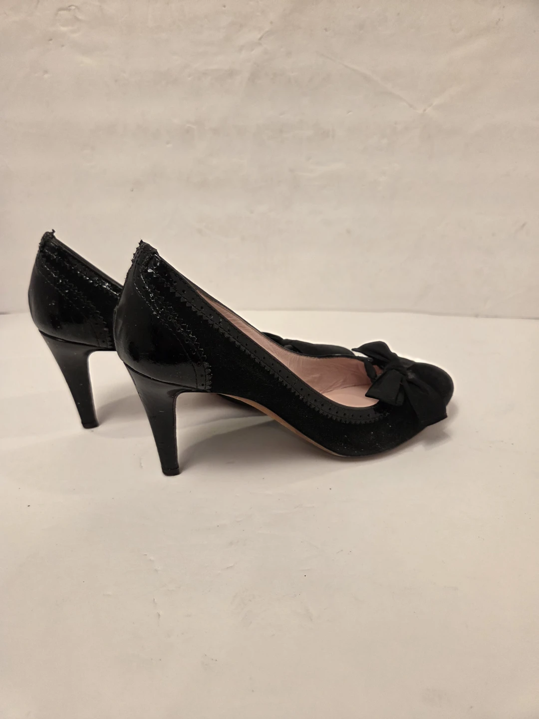 Moschino Black Suede Bow Heels - photo 2
